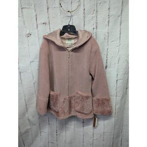 Koolaburra by UGG Hooded Faux Fur Coat in Pink Ice Sz M‎ Medium NWT Mob Wife